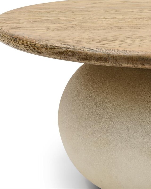 Rivièra Maison Salontafel Cala Nova | Rond | Eikenhout | D80 cm