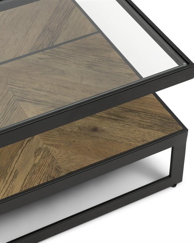 Rivièra Maison Salontafel Graydon | Eikenhout | 90x90 cm