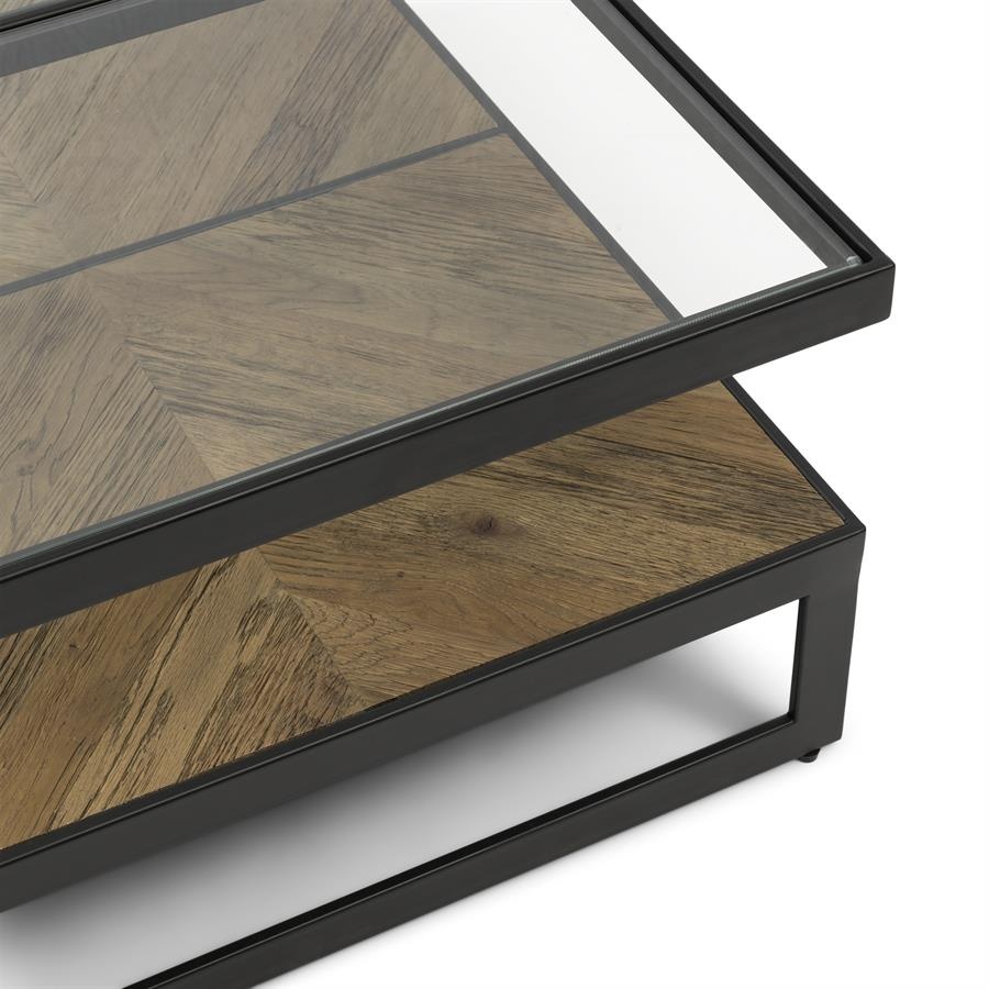 Rivièra Maison Salontafel Graydon | Eikenhout | 90x90 cm
