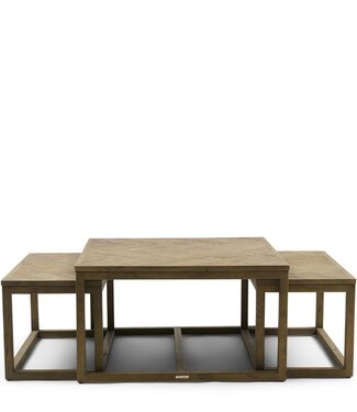 Rivièra Maison Salontafel Harbour Island  | Set Van 3 | Eikenhout