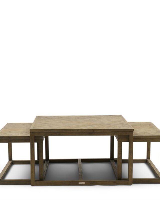 Rivièra Maison Salontafel Harbour Island  | Set Van 3 | Eikenhout