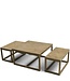 Rivièra Maison Salontafel Harbour Island  | Set Van 3 | Eikenhout