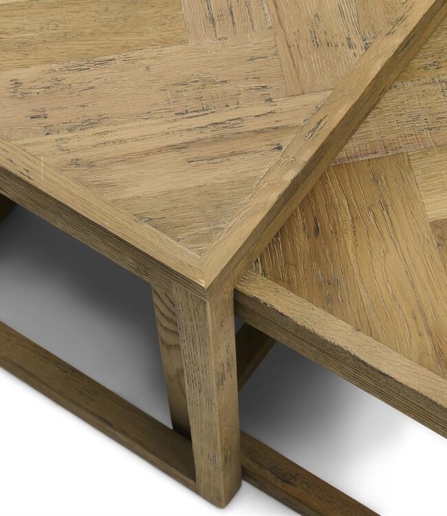 Rivièra Maison Salontafel Harbour Island  | Set Van 3 | Eikenhout