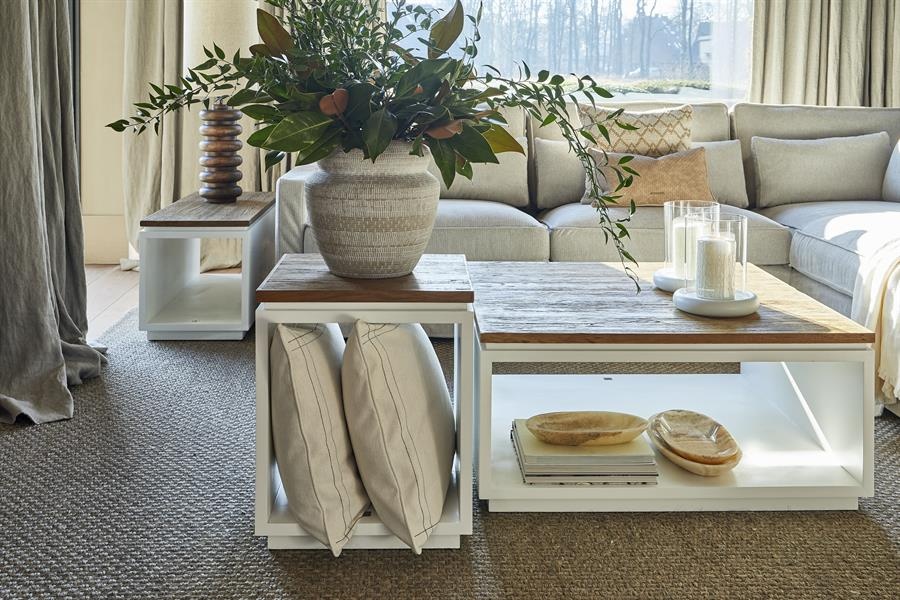 Rivièra Maison Salontafel Lake House | Eikenhout | 90x90 cm