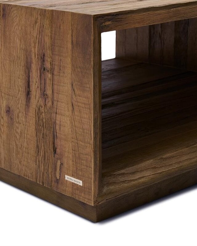 Rivièra Maison Salontafel Mukaab | Eikenhout | 90x90 cm