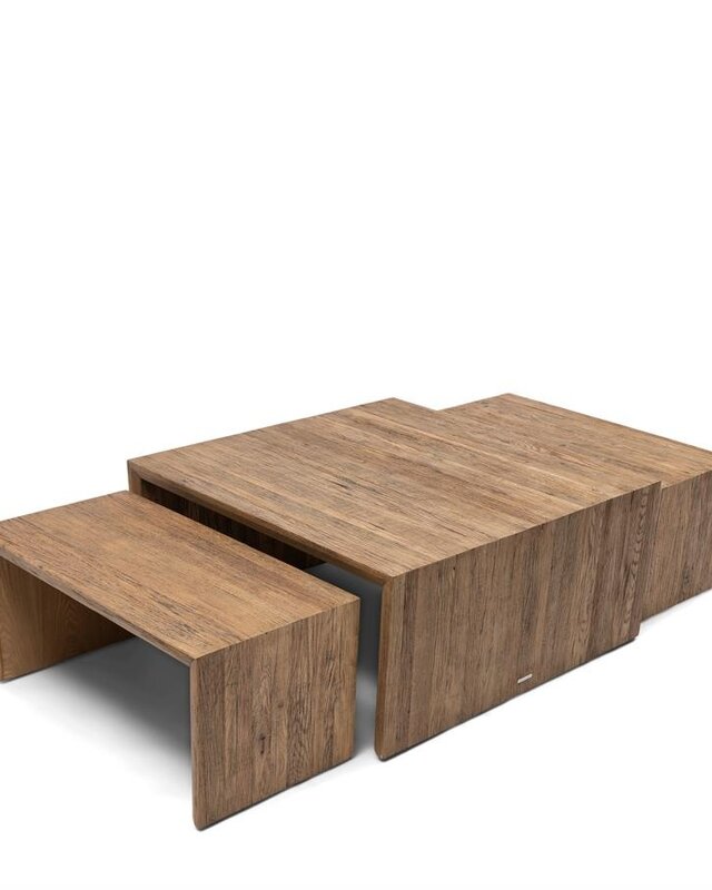 Rivièra Maison Sant Mateu Salontafel | Set Van 3 | Eikenhout