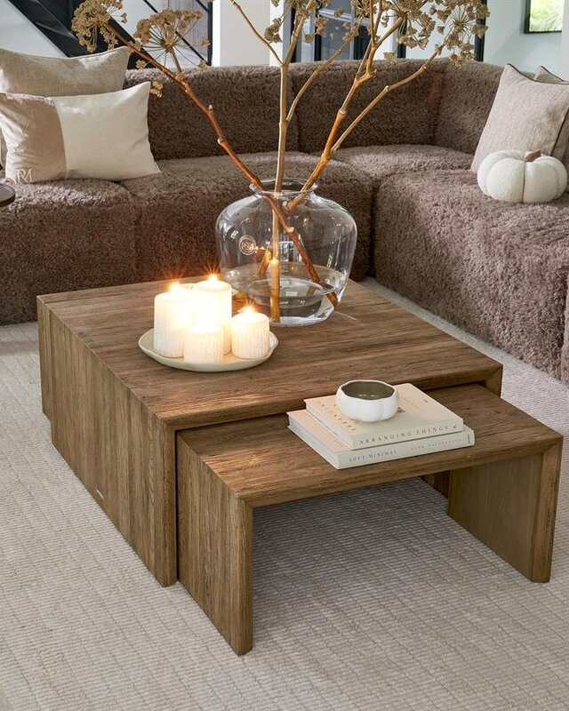 Rivièra Maison Sant Mateu Salontafel | Set Van 3 | Eikenhout