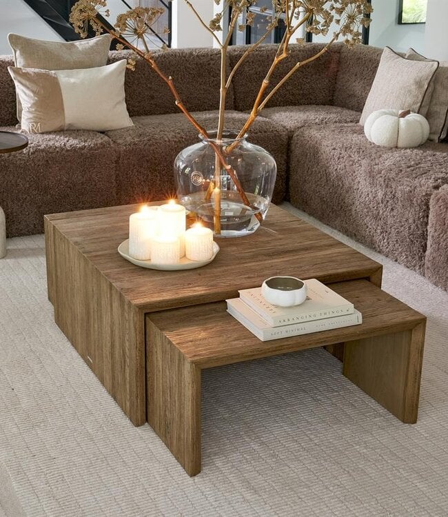 Rivièra Maison Sant Mateu Salontafel | Set Van 3 | Eikenhout