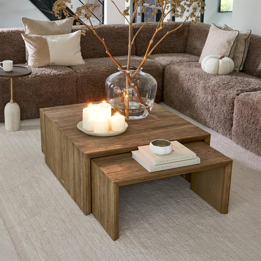 Rivièra Maison Sant Mateu Salontafel | Set Van 3 | Eikenhout