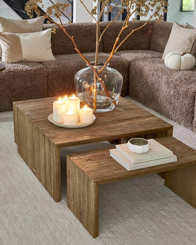 Rivièra Maison Sant Mateu Salontafel | Set Van 3 | Eikenhout