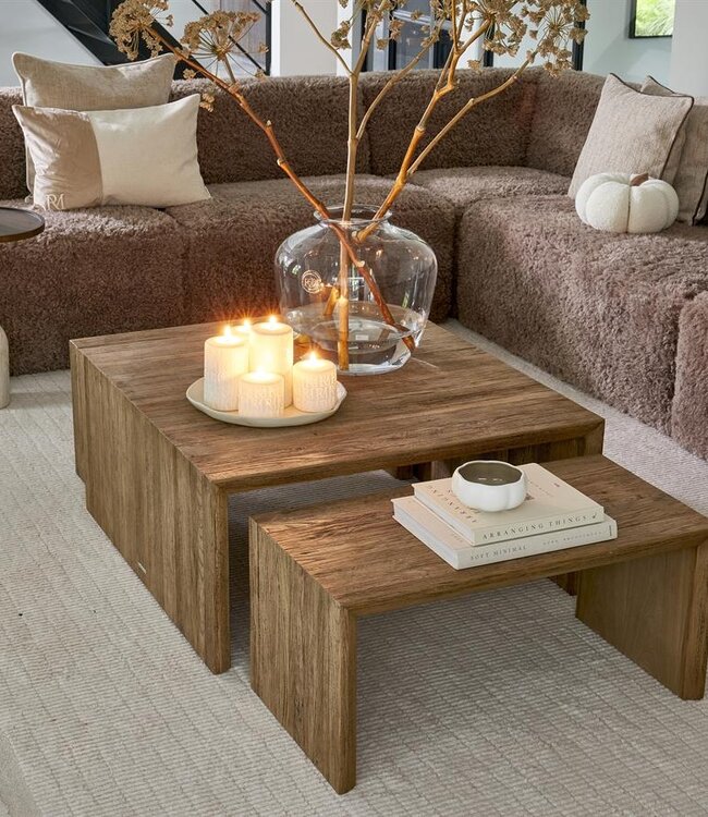 Rivièra Maison Sant Mateu Salontafel | Set Van 3 | Eikenhout