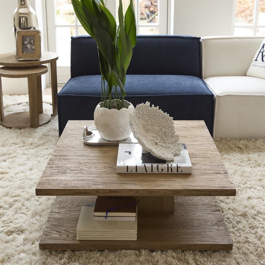 Rivièra Maison Vermont Salontafel | Eikenhout | H45 x B90 x D90 cm