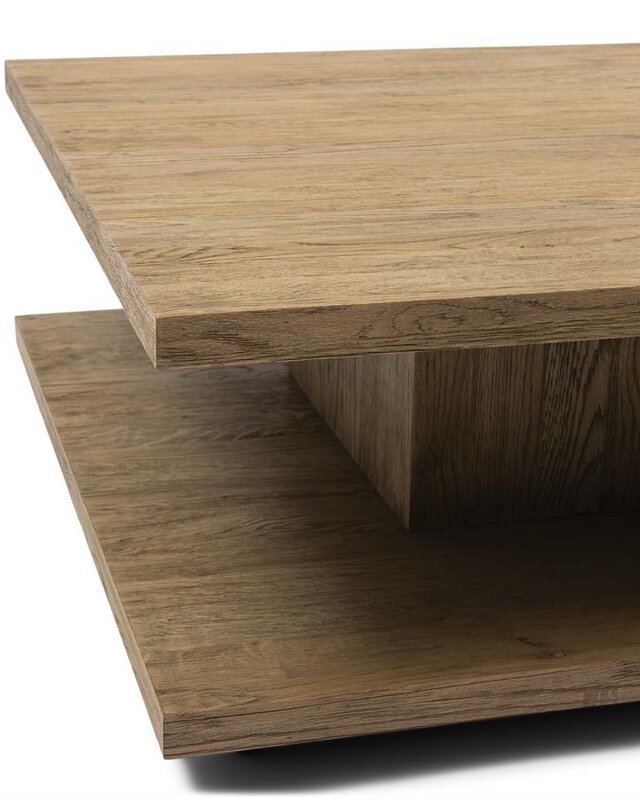 Rivièra Maison Vermont Salontafel | Eikenhout | H45 x B90 x D90 cm