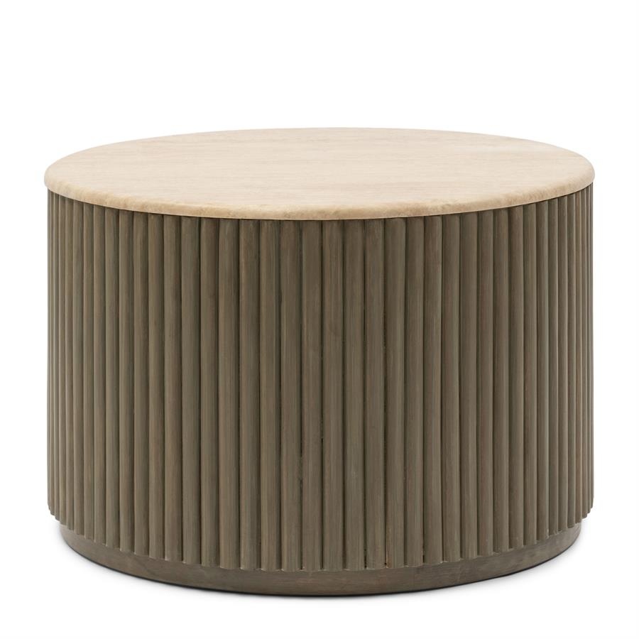 Rivièra Maison Villanova Salontafel | Travertijn | D60 cm