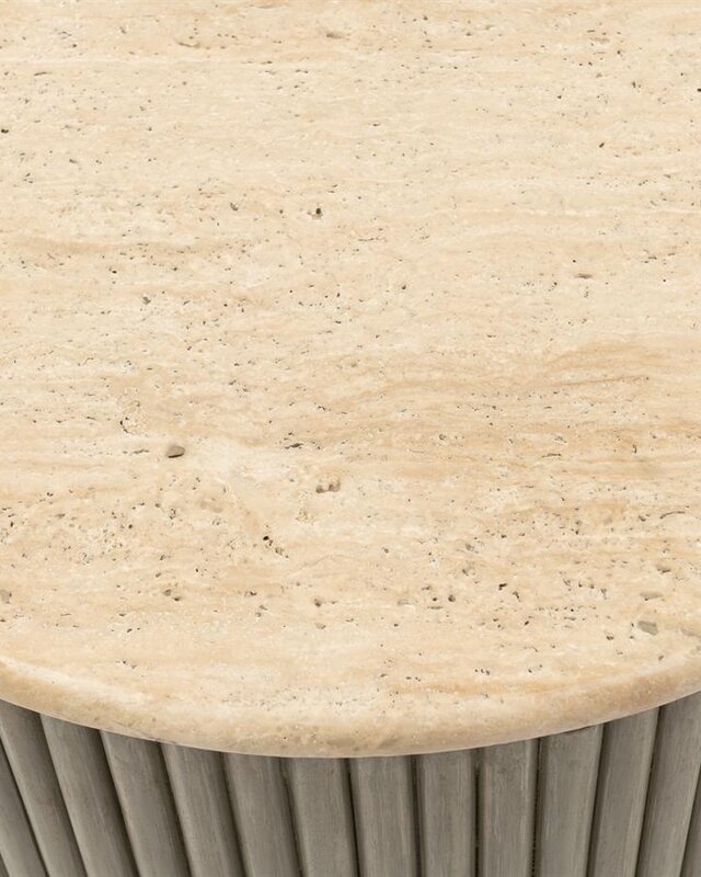 Rivièra Maison Villanova Salontafel | Travertijn | D60 cm