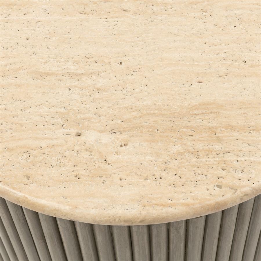 Rivièra Maison Villanova Salontafel | Travertijn | D60 cm