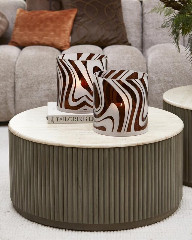 Rivièra Maison Villanova Salontafel | Travertijn | D80 cm