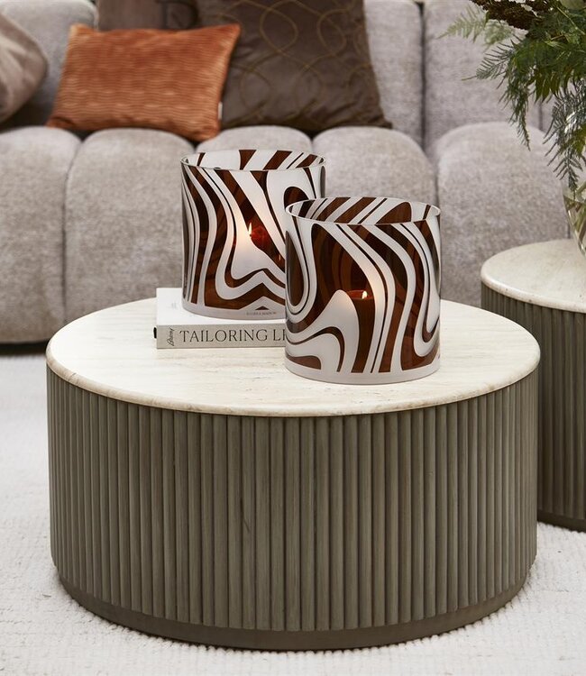 Rivièra Maison Villanova Salontafel | Travertijn | D80 cm