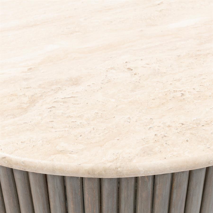 Rivièra Maison Villanova Salontafel | Travertijn | D80 cm