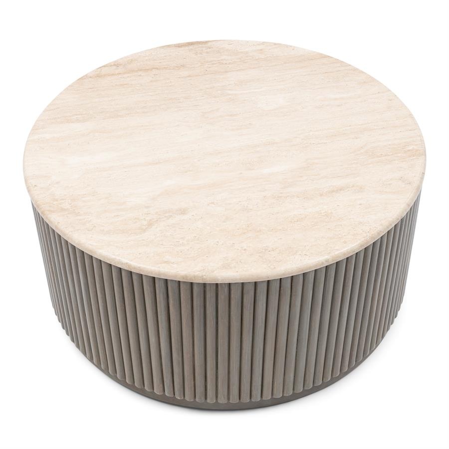 Rivièra Maison Villanova Salontafel | Travertijn | D80 cm