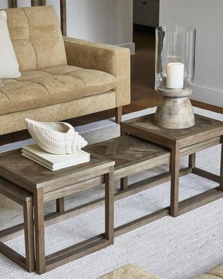 Rivièra Maison Harbour Island Salontafel | Set Van 3 | Eikenhout