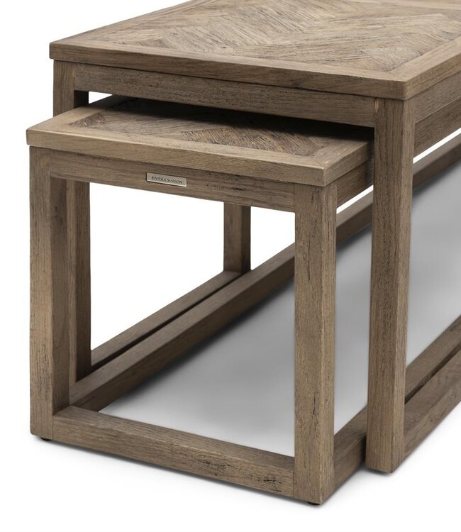 Rivièra Maison Harbour Island Salontafel | Set Van 3 | Eikenhout