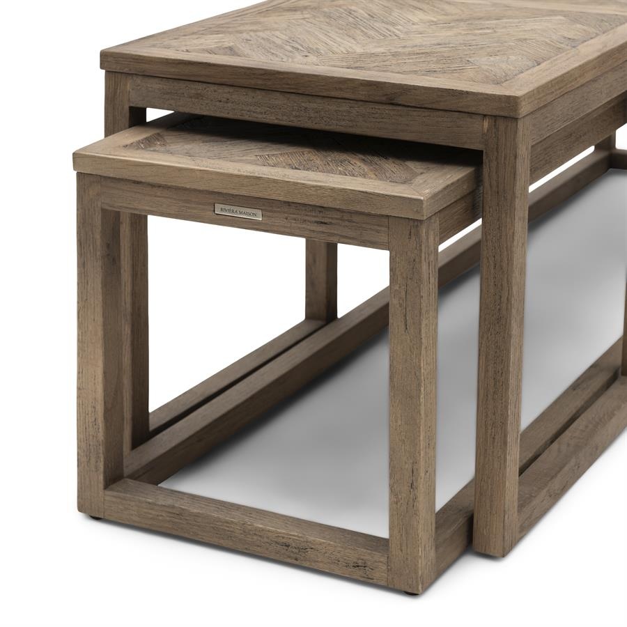 Rivièra Maison Harbour Island Salontafel | Set Van 3 | Eikenhout