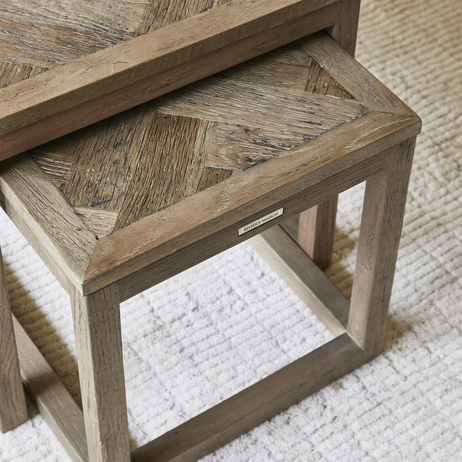 Rivièra Maison Harbour Island Salontafel | Set Van 3 | Eikenhout