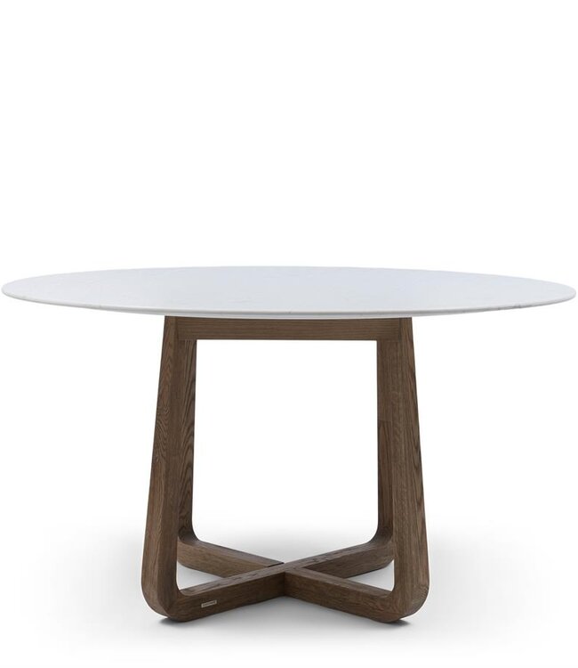 Rivièra Maison Casone Eettafel | Marmer | Eikenhout | 140 cm