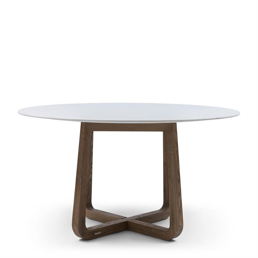Rivièra Maison Casone Eettafel | Marmer | Eikenhout | 140 cm