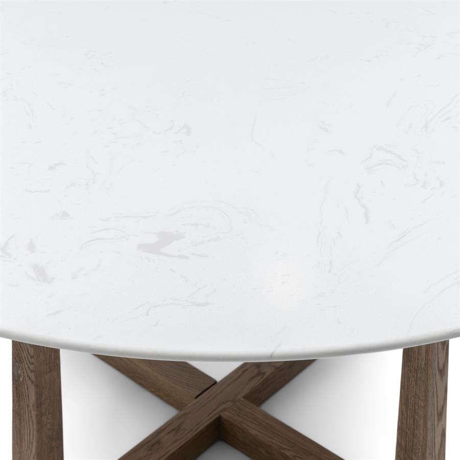 Rivièra Maison Casone Eettafel | Marmer | Eikenhout | 140 cm