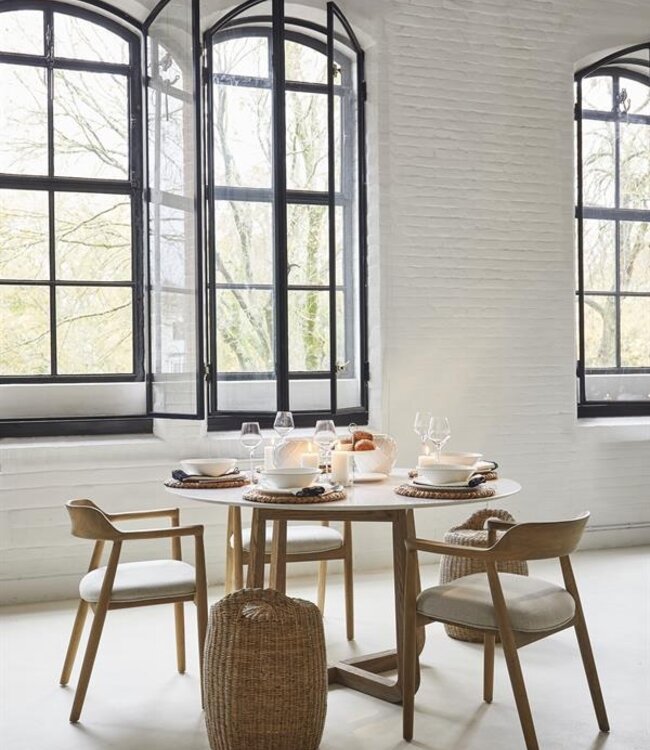 Rivièra Maison Casone Eettafel | Marmer | Eikenhout | 140 cm