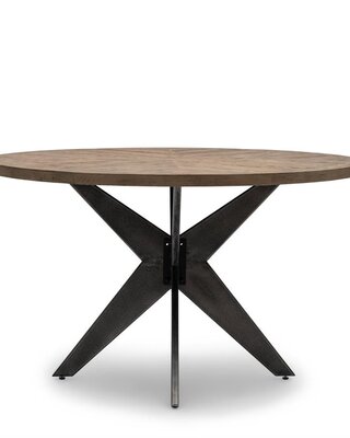 Rivièra Maison Falcon Crest Eettafel | Eikenhout | 130 cm