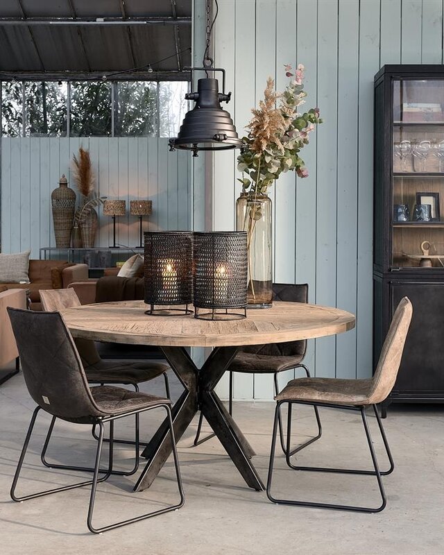 Rivièra Maison Falcon Crest Eettafel | Eikenhout | 150 cm