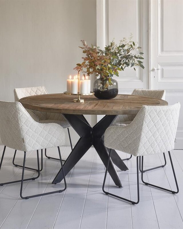 Rivièra Maison Falcon Crest Eettafel | Eikenhout | 150 cm
