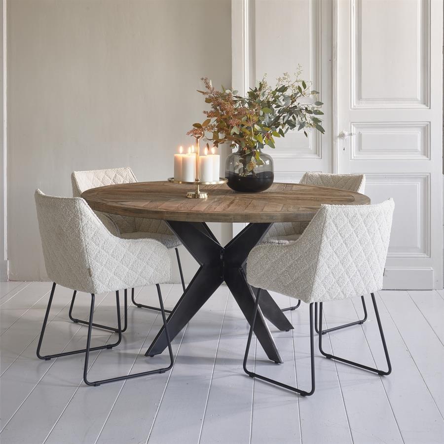 Rivièra Maison Falcon Crest Eettafel | Eikenhout | 150 cm