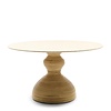 Eettafel Vedella | Marmer | Rattan | 130 cm