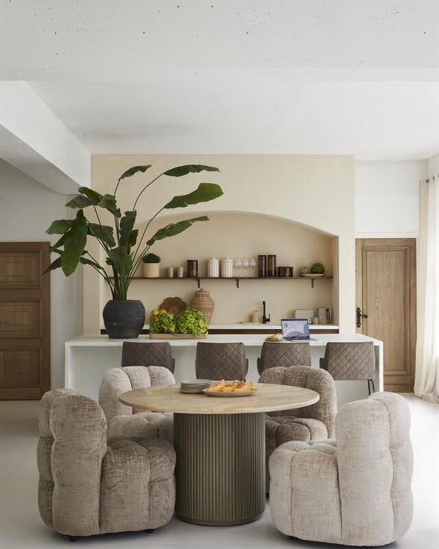 Rivièra Maison Eettafel Villanova | Mangohout | Rond | 130 cm