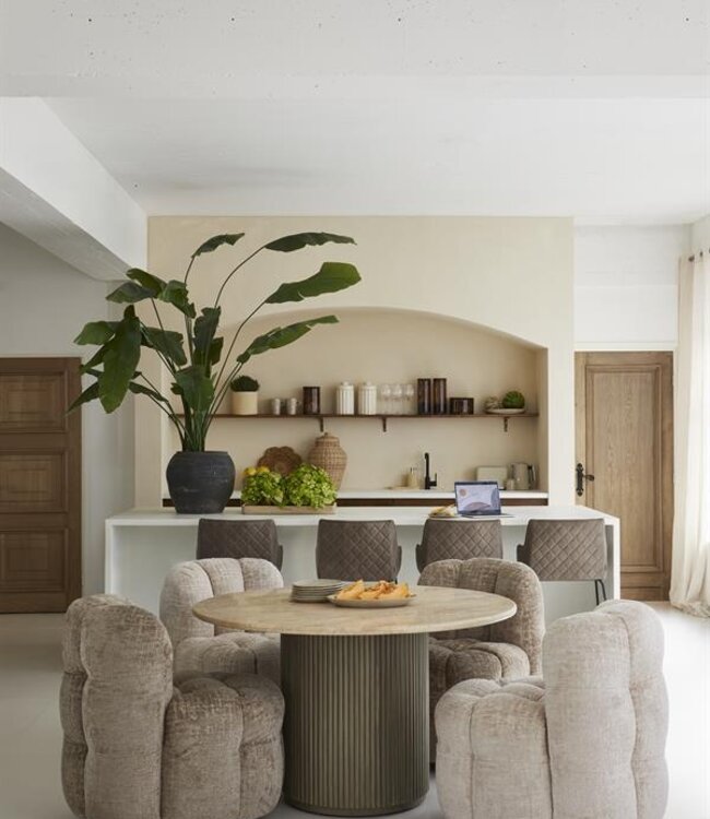 Rivièra Maison Eettafel Villanova | Mangohout | Rond | 130 cm