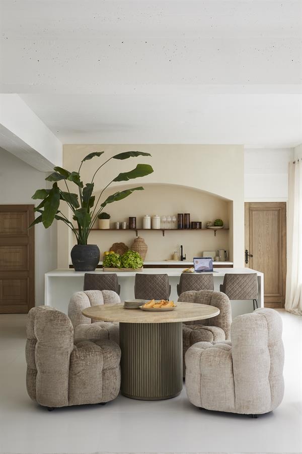 Rivièra Maison Eettafel Villanova | Mangohout | Rond | 130 cm