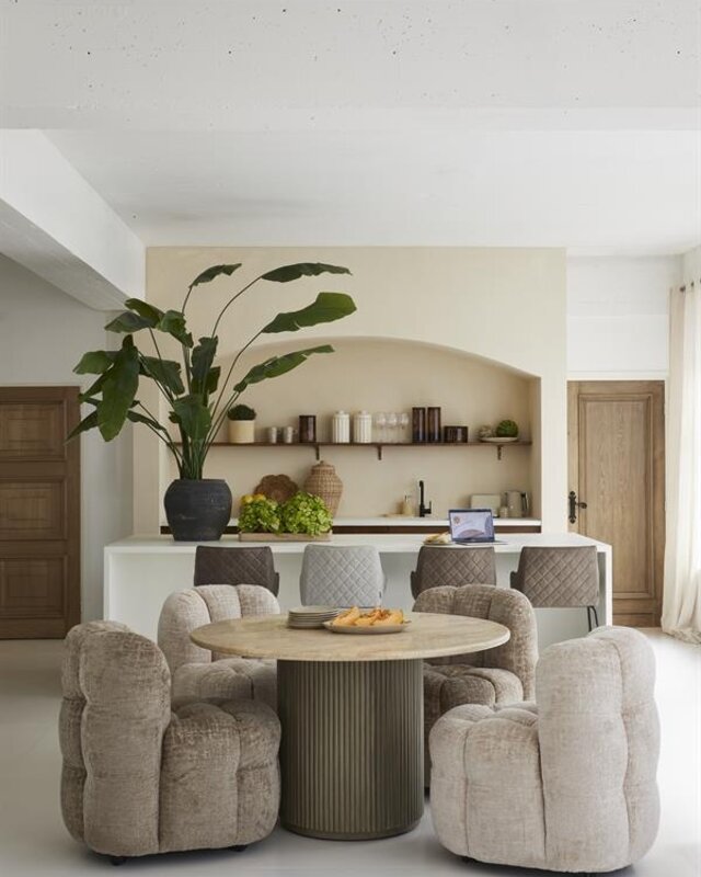 Rivièra Maison Eettafel Villanova | Mangohout | Rond | 130 cm