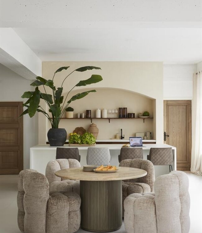 Rivièra Maison Eettafel Villanova | Mangohout | Rond | 130 cm