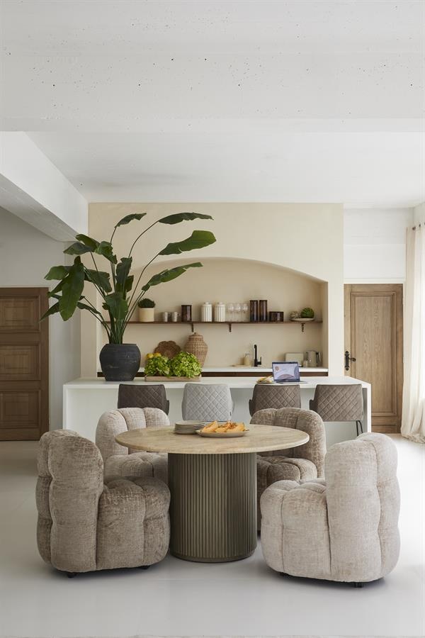 Rivièra Maison Eettafel Villanova | Mangohout | Rond | 130 cm