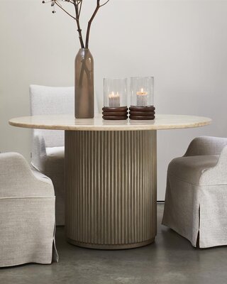 Rivièra Maison Eettafel Villanova | Mangohout | Rond | 130 cm
