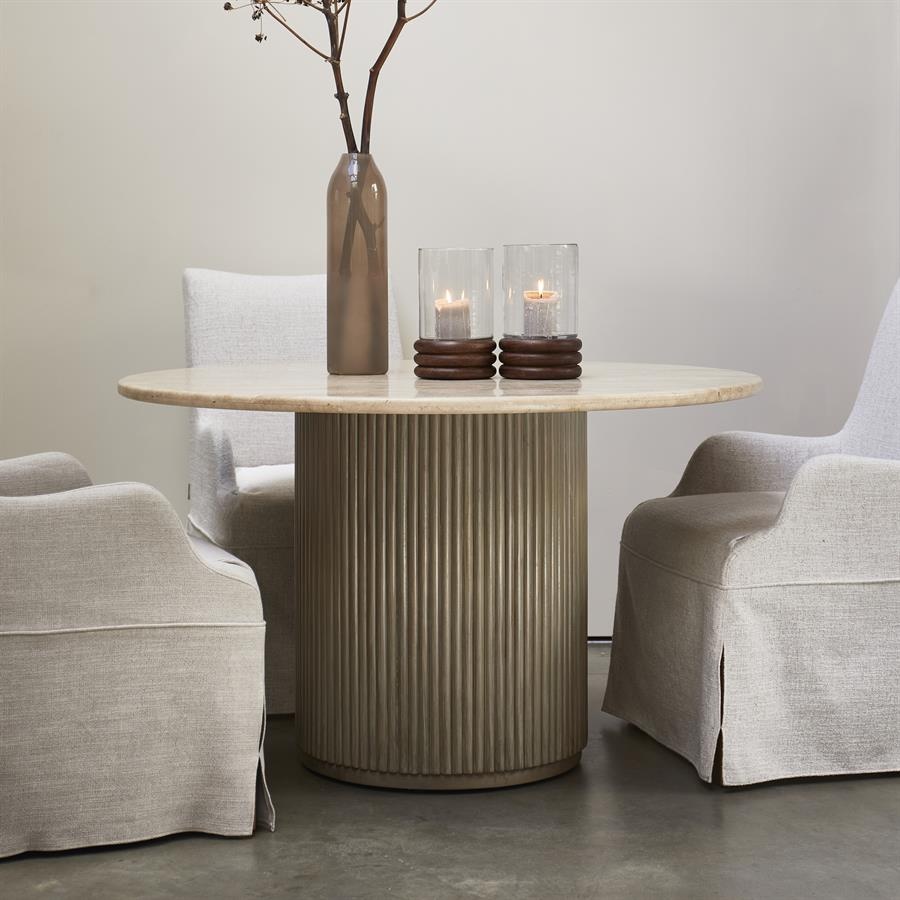 Rivièra Maison Eettafel Villanova | Mangohout | Rond | 130 cm