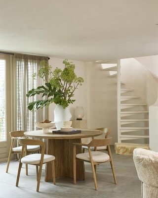 Rivièra Maison Eettafel Zermatt | Eikenhout | D140 cm