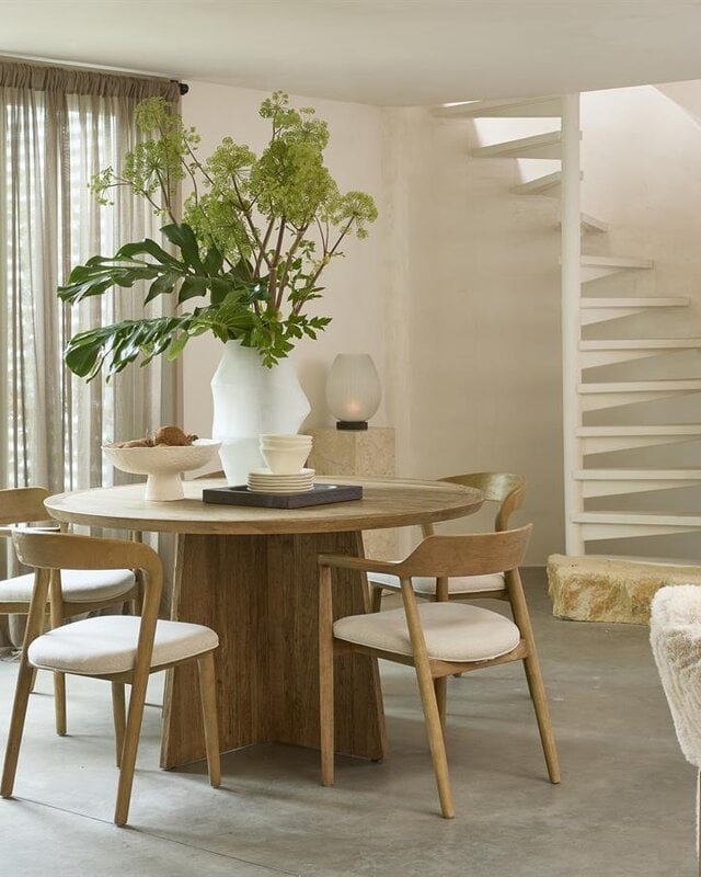 Rivièra Maison Eettafel Zermatt | Eikenhout | D140 cm