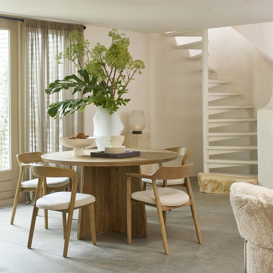 Rivièra Maison Eettafel Zermatt | Eikenhout | D140 cm
