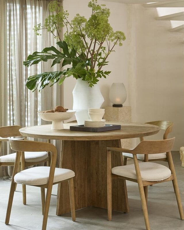 Rivièra Maison Eettafel Zermatt | Eikenhout | D140 cm