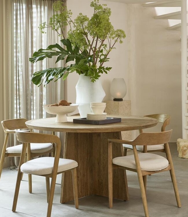 Rivièra Maison Eettafel Zermatt | Eikenhout | D140 cm